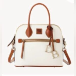 Dooney &Bourke 🆕 Pebble Grain Domed Satchel white heart leather unused